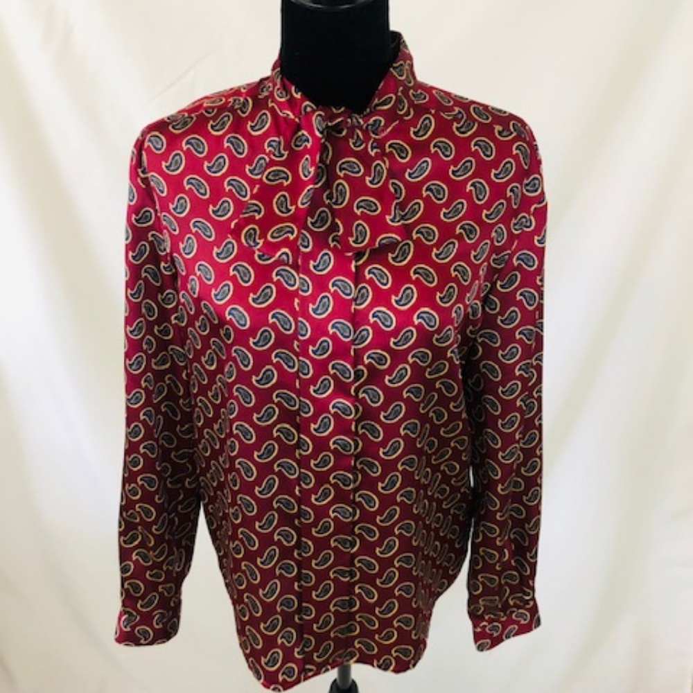 Preppy Tie Front Blouse